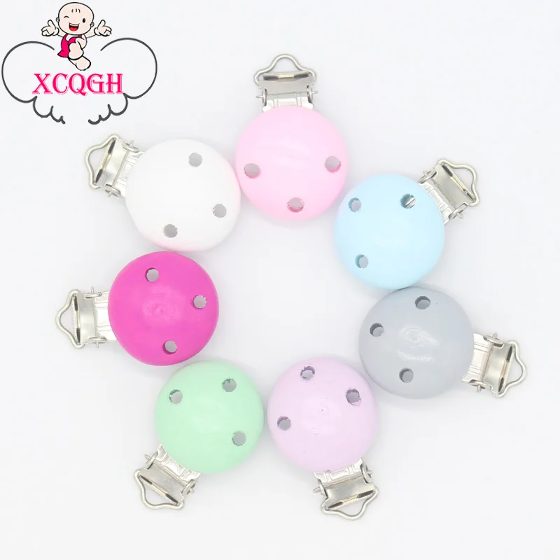

XCQGH Pacifier Clip Baby Wooden Teether teething Accessories DIY Bead Tool Clip Nipple Clasps Baby Clasps Holder 2/5PCS