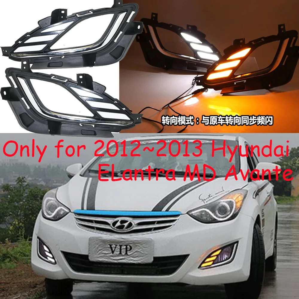 Стайлинг автомобиля 2012 ~ 2013/не подходит для 2016 2017 дневсветильник Elantra Бесплатная