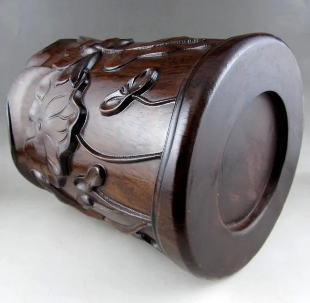 Beautiful Chinese Unique HuaLi Wood Carved Brush Pot | Дом и сад