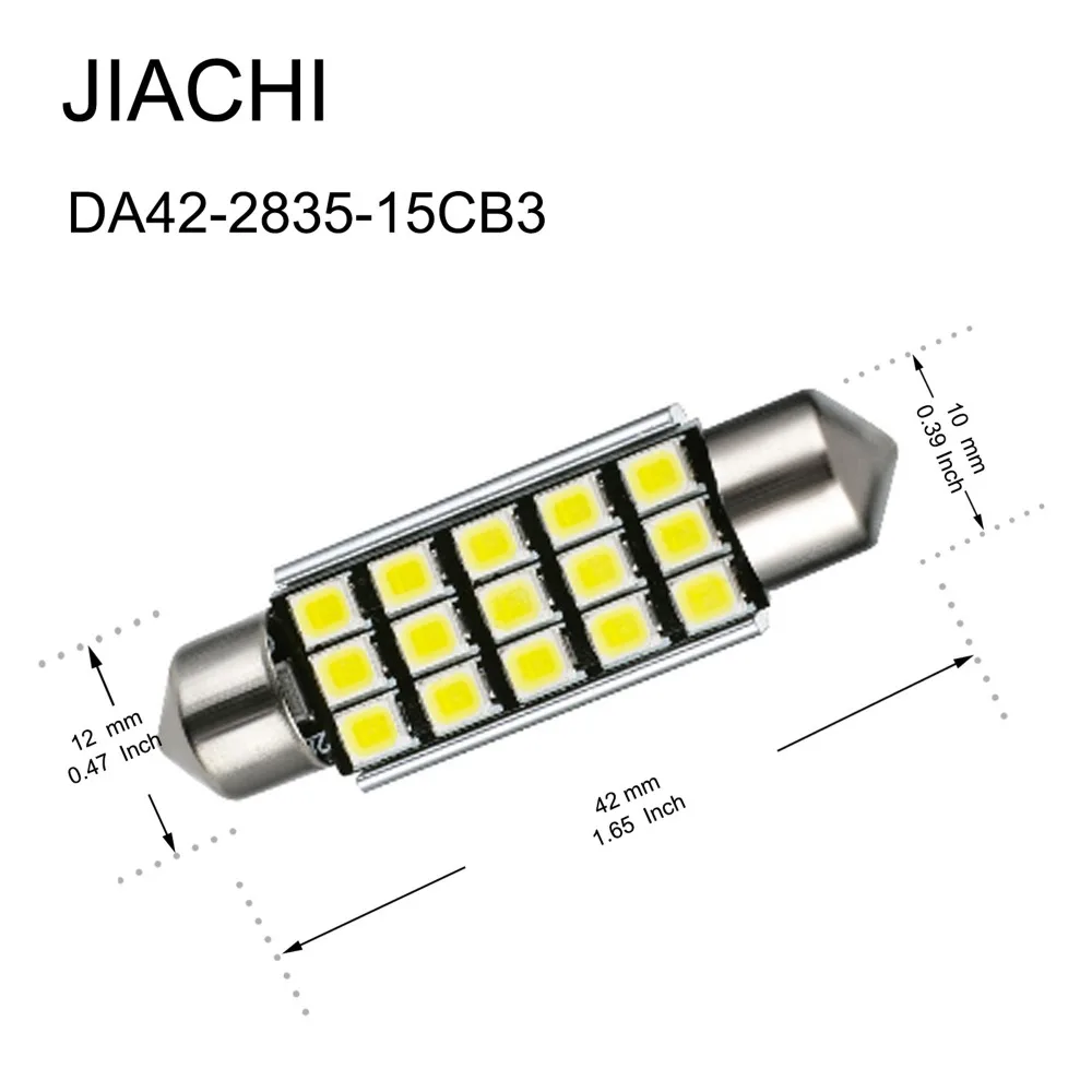 JIACHI 10 шт./лот Festoon C5W C10W 31 мм 36 39 41 CANBUS LED авто интерьер Doom лампа для чтения