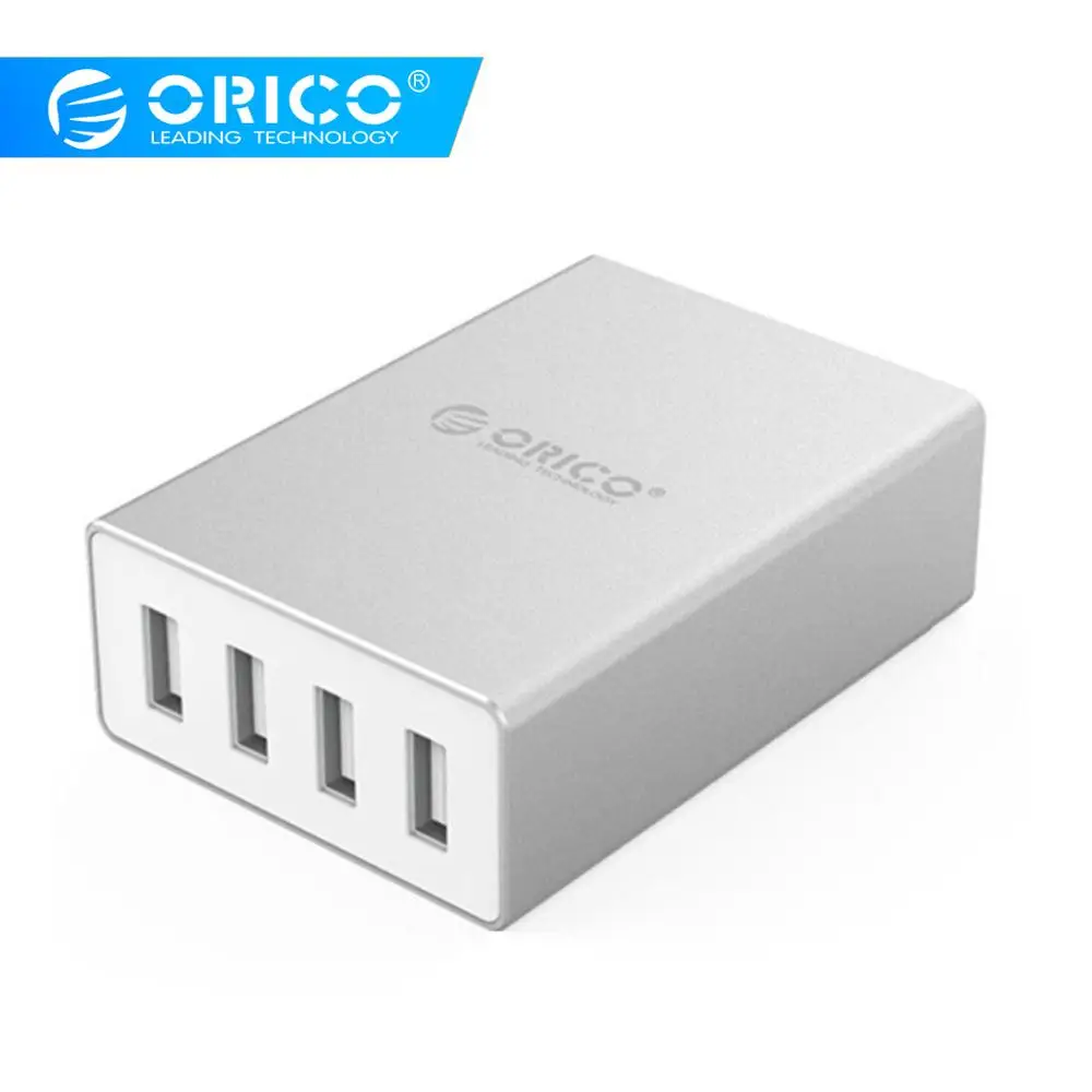 Смарт зарядное устройство ORICO ASK 4U из алюминия с 4 портами 5V6.0A30W выход для iPhone