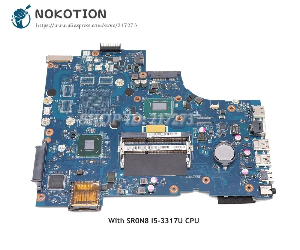 

NOKOTION для Dell inspiron 17R-3721 5721 материнская плата для ноутбука CN-04J1FF 04J1FF VAW11 LA-9102P основная плата SR0N8 i5-3317U CPU DDR3