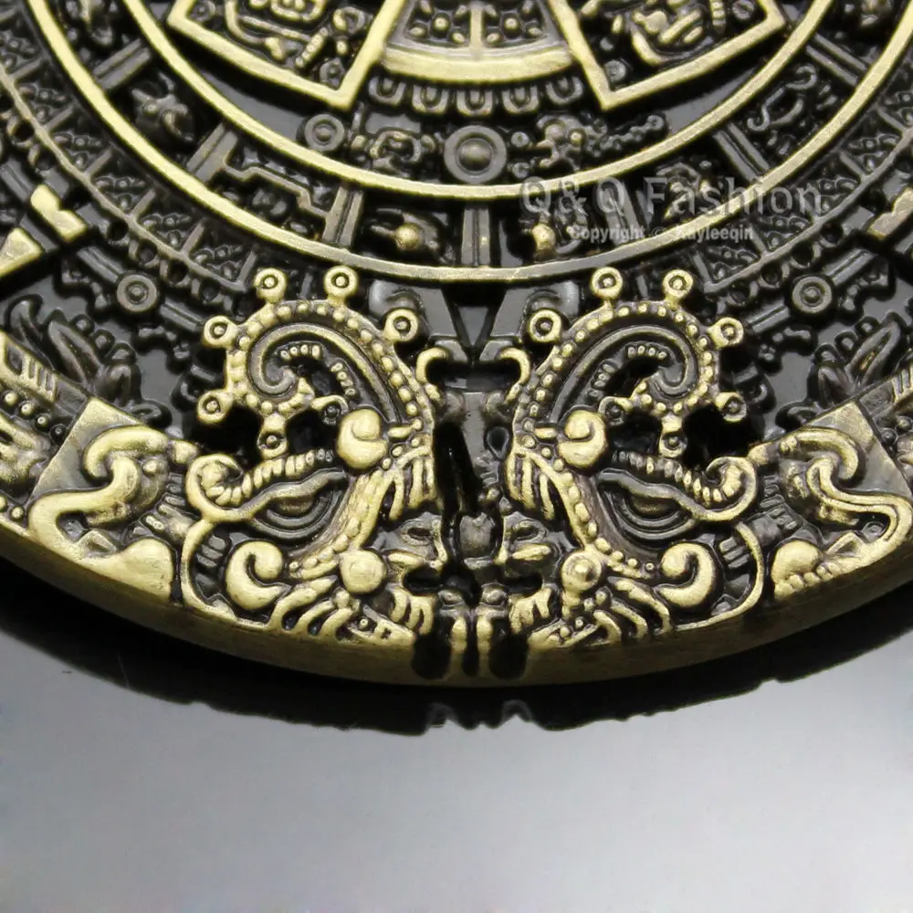 Мужской ремень с пряжкой позолоченный посеребренный в античном стиле |