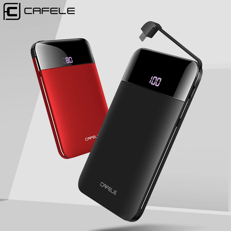 CAFELE мини внешний аккумулятор двойной USB светодиодный дисплей портативное