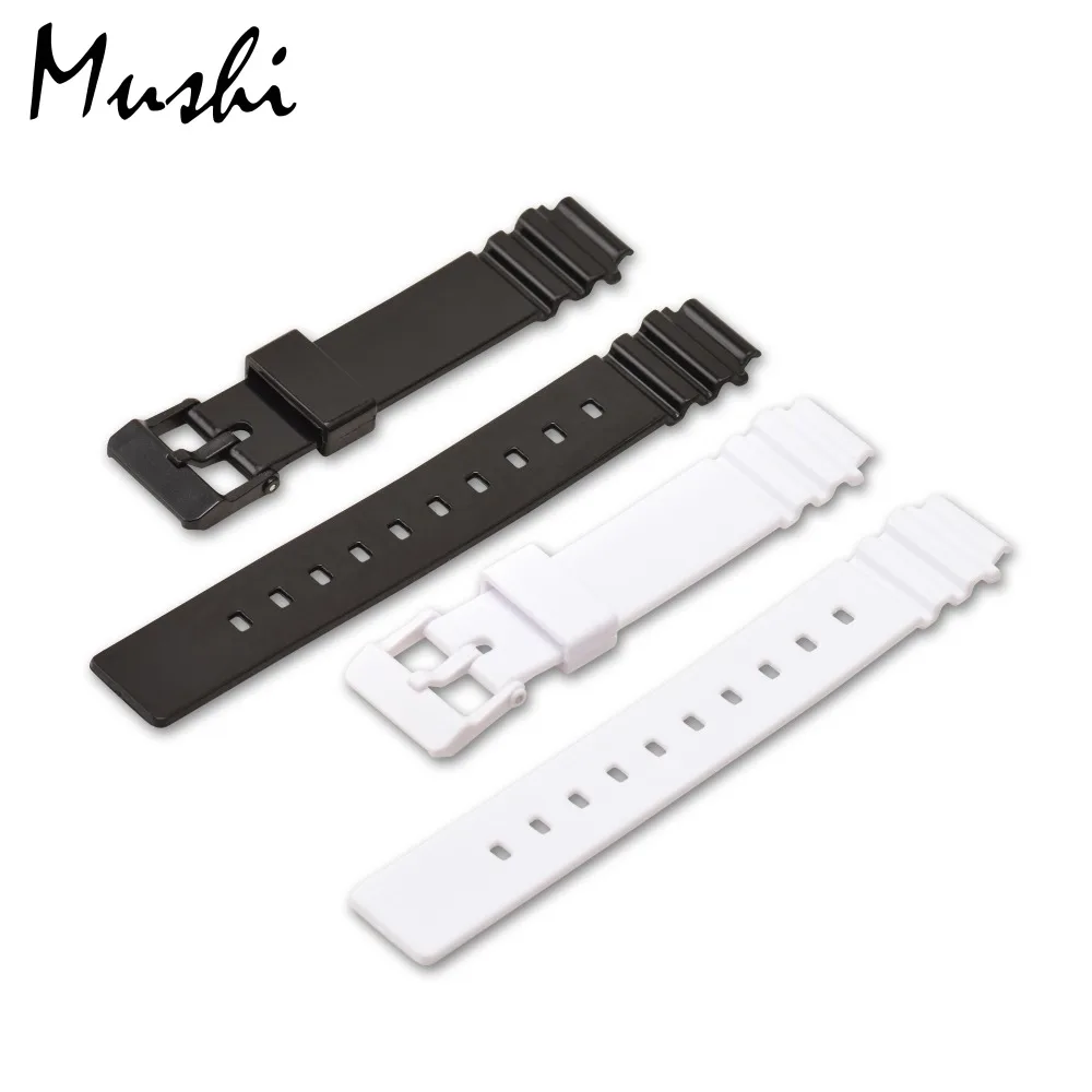 MS Watch Strap for Casio LRW-200H Black Women Lady Watchband Pin Buckle Watch band Watch Case + Tool