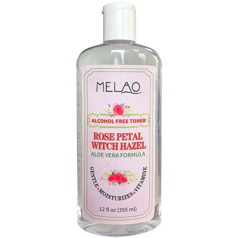 Тоник для лица MELAO Witch Hazel розовый без спирта с лепестками розы успокаивающий