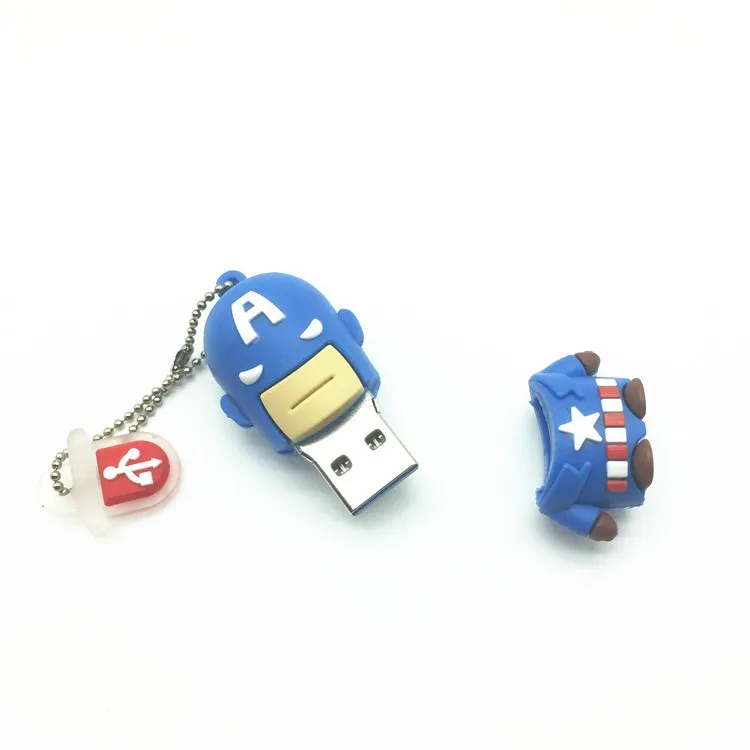 Высокоскоростной мультяшный супергерой флеш-накопитель USB 3,0 8 ГБ 16 ГБ 32 ГБ 64 Гб флэш-память Бэтмен Флешка Капитан Америка