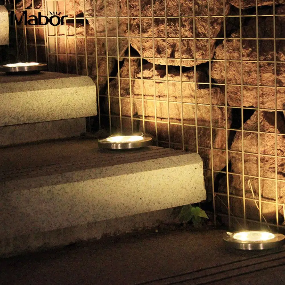 Ground Lamp 12 LED Walkway Lights Buried Street Underground disk Solar Power Garden Path Way Lawn Yard Outdoor Lighting | Лампы и