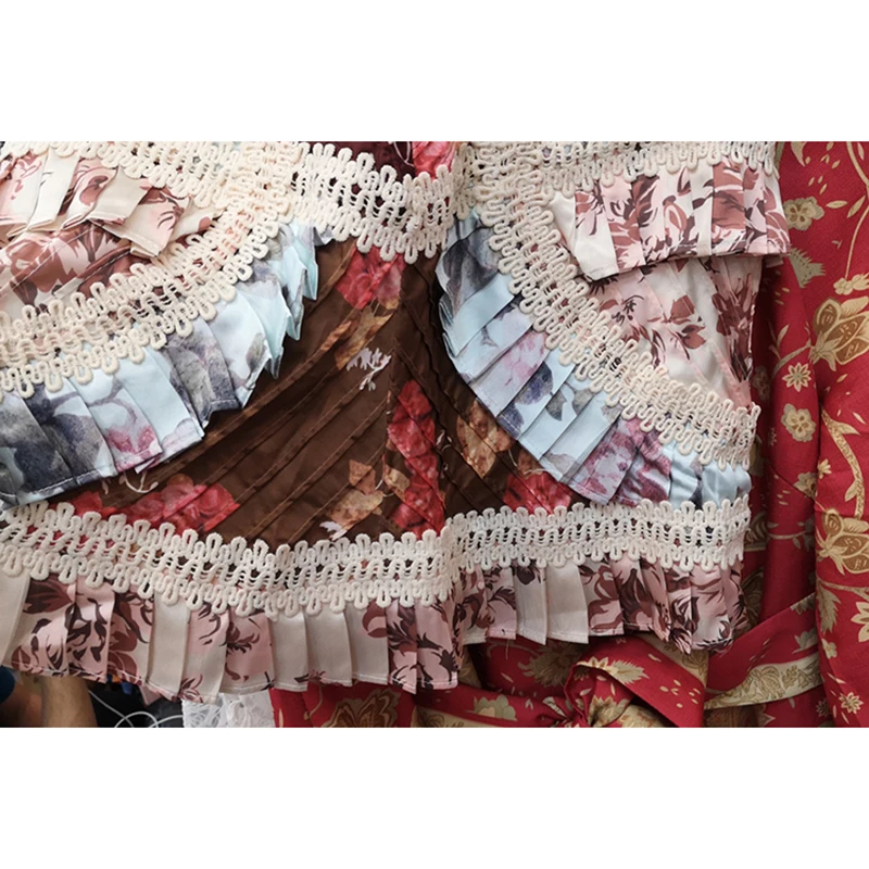 Высокое качество новинка 2019 дизайнерское платье женское с цветочным принтом