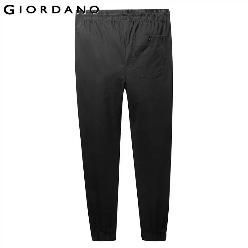 Giordano спортивные брюки с резинкой на талии из натурального хлопка зауженные книзу