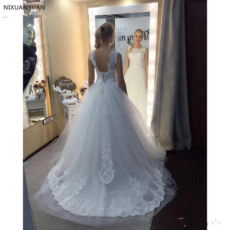 2021 Новое кружевное платье с О образным вырезом фатиновое в стиле бохо Низкая цена