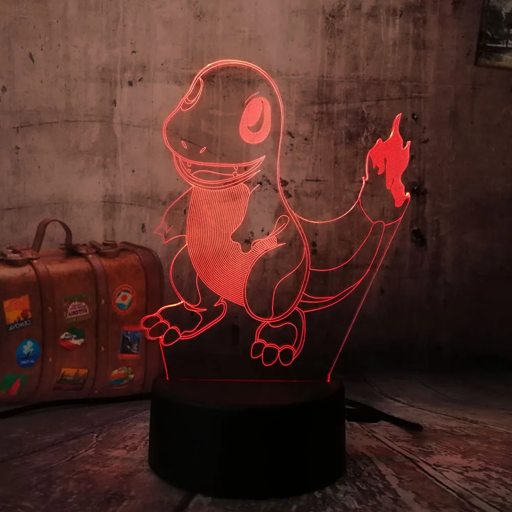 Милая Детская лампа для мальчиков с изображением игры покемон го Рождественский