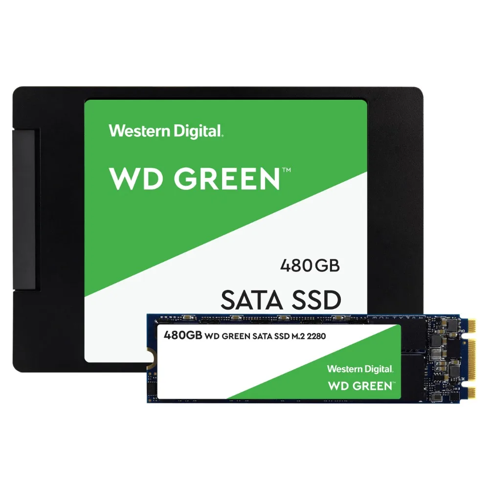Жесткий диск WESTERN DIGITAL WD GREEN SSD 480 ГБ встроенной SATA3.0 M.2 2280 NGFF твердотельный