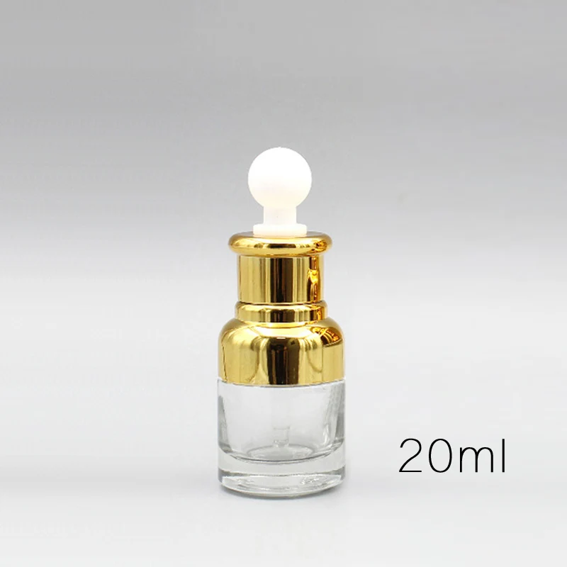 20ml Gold 10 шт./лот 20 мл 30 мл 40 мл капельница для эфирного масла бутылка для парфюма золотого плеча воротник пустой косметический парфюм - Цвет: 20ml Gold