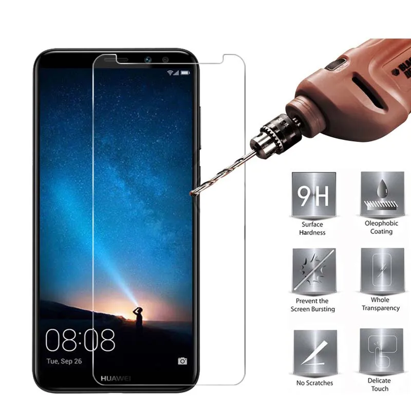 MRGO закаленное Стекло для huawei Коврики 10 Lite на Экран защитная пленка 9H 2.5D телефон защитная пленка, стекло для huawei Коврики 10 Lite