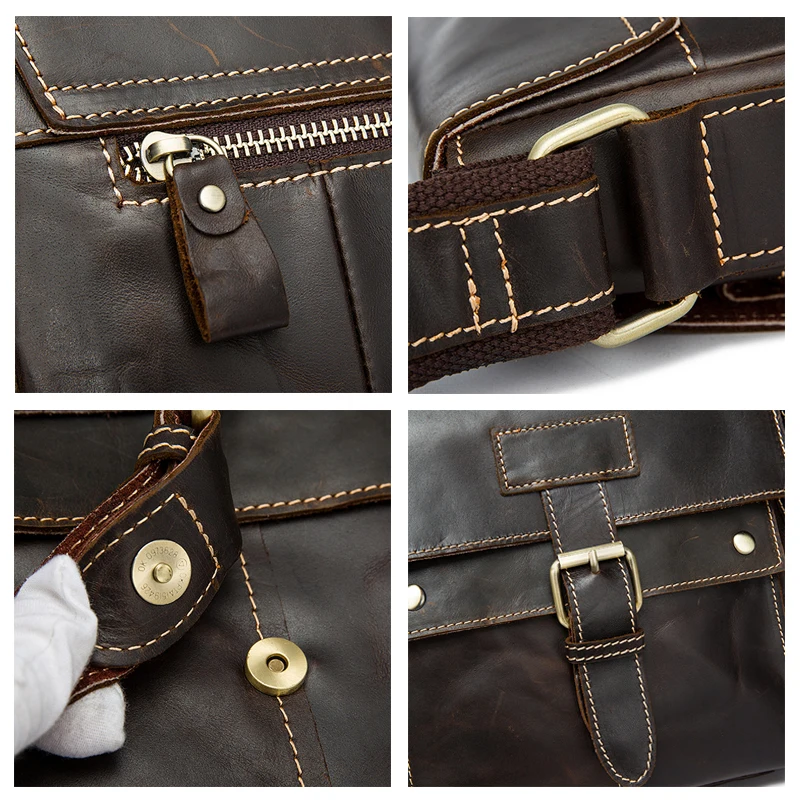 

Retro European Style Shoulder Bag For Men Real Leather Bag Genuine Leather Men's Messenger Bag Vintage Cow Leather Business Bags