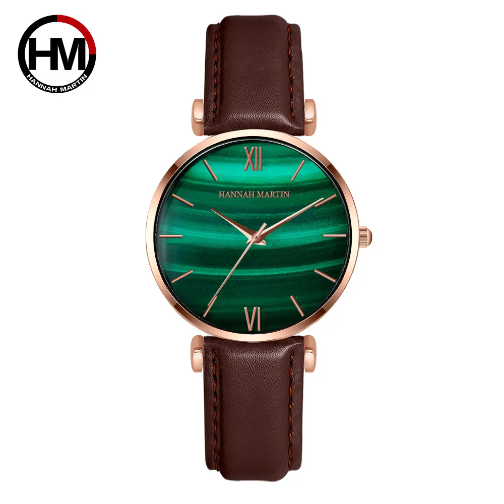 

NEW Luxury Women's Watches Green Unique Design Ladies Dress Watches Stainless Steel Waterproof Leather Quartz Wristwatch Clock