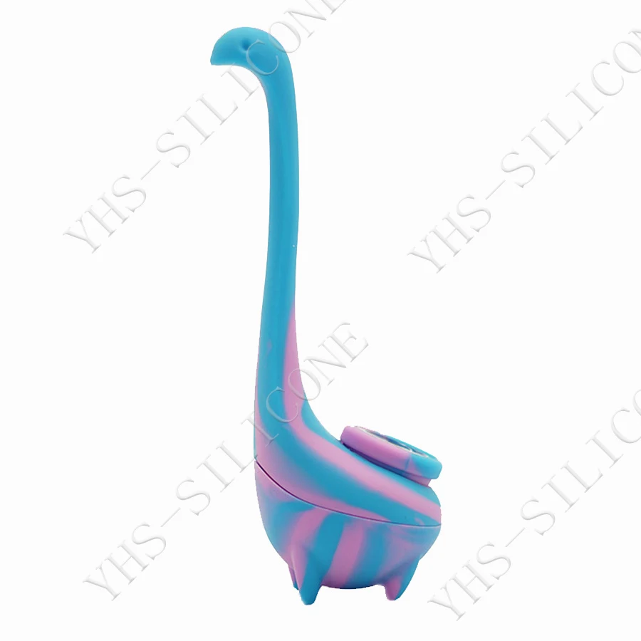 blue purple Несс Монстр курительная силиконовая табачная трубка со стеклянной чашей для курения табака для пищевого силикона курительная трубка - Цвет: blue purple