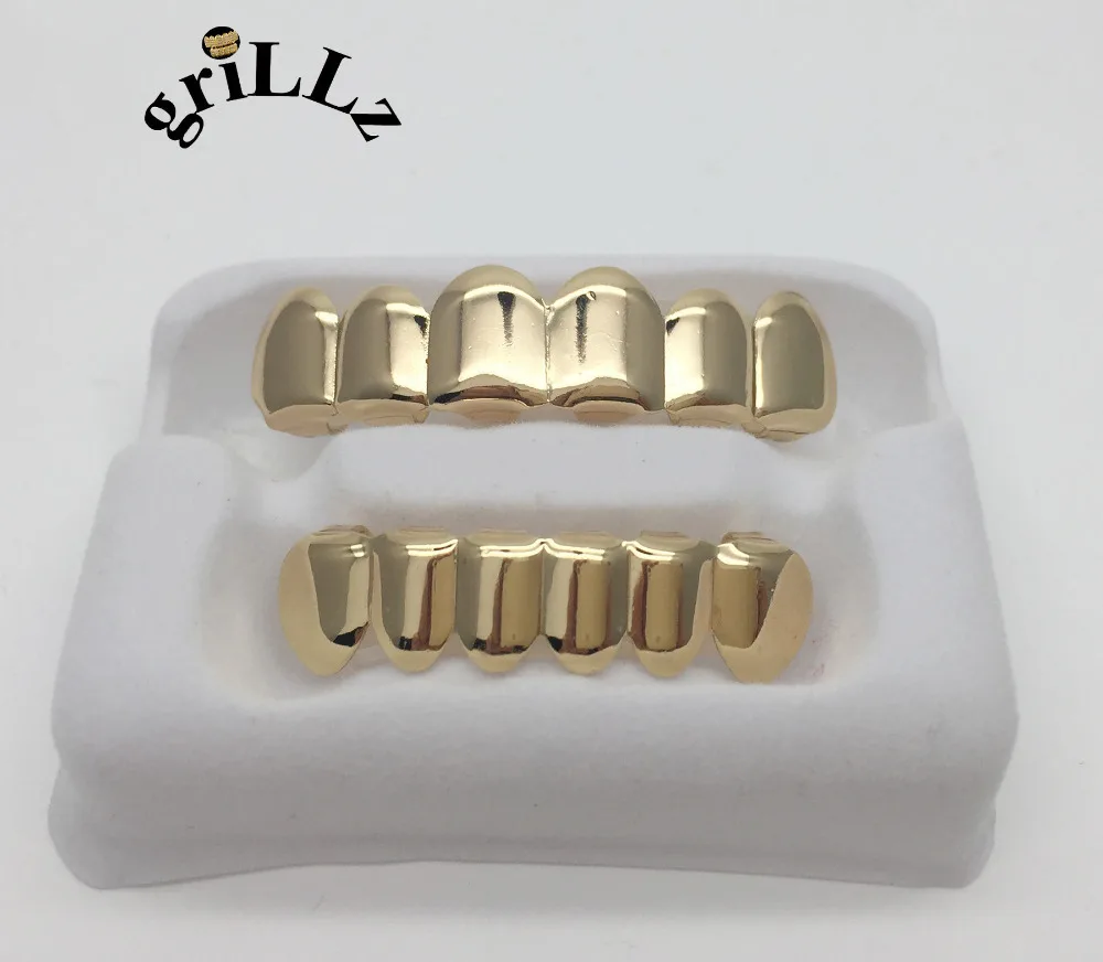 Grillz бренд в штучной упаковке решетки хип хоп ЗУБЫ grillz верхней и нижней гриль