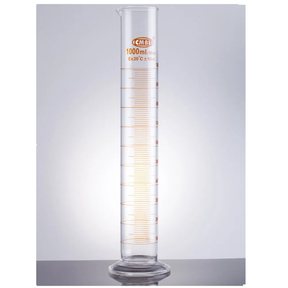 1000 мл стеклянный мерный цилиндр с градиентом горлышко носика 1 литр|measuring cylinder|glass