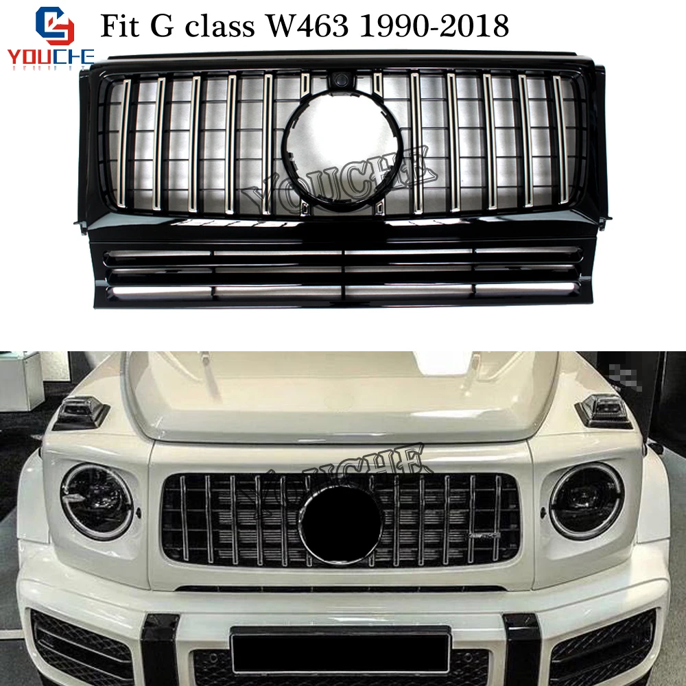 W463 GT стиль для Mercedes G Class G350 G400 G500 G550 1990 2018 сменный гоночный передний бампер Гриль GTR