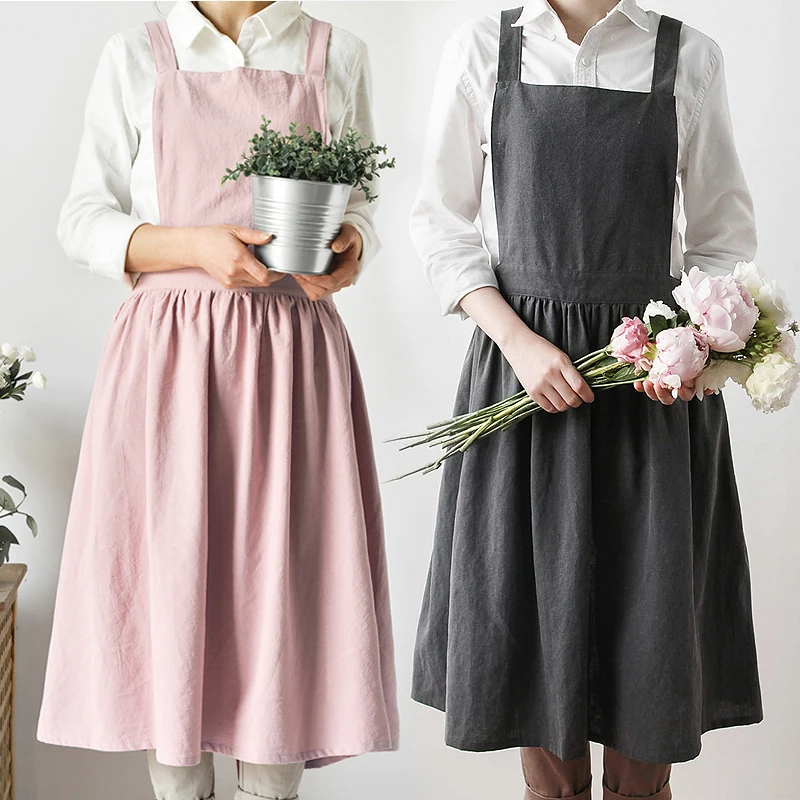 

European Aprons For Woman Unisex Senior Pinafore Commercial Restaurant Home Bib Delantal Cocina Fashion Kitchen Cleaning Apron