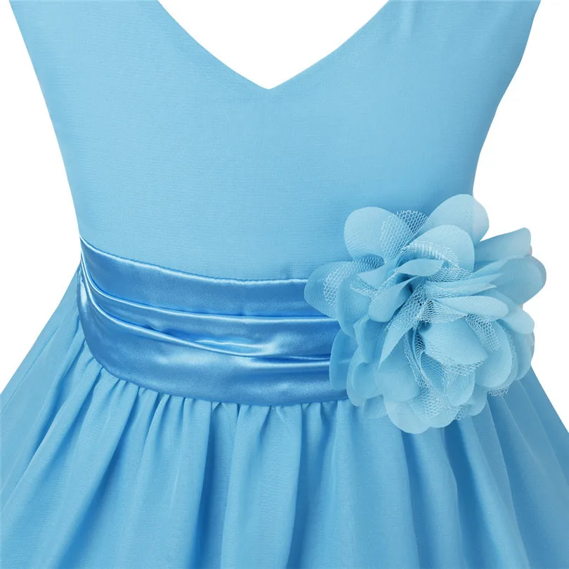 IEFiEL/Детское платье с цветочным узором для девочек Vestido свадебное принцессы