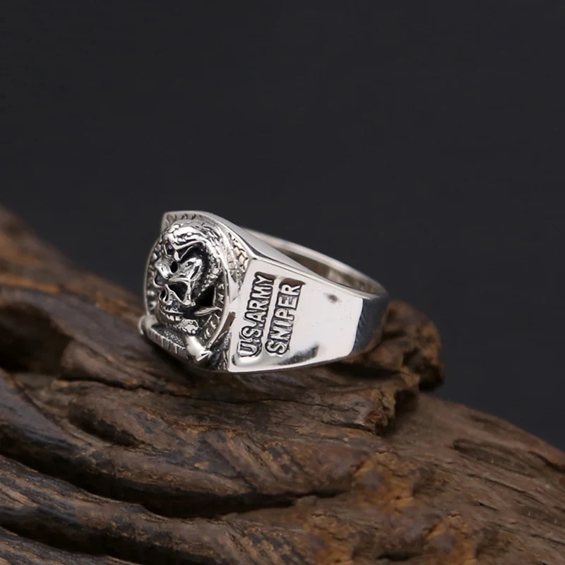 Таиландское Винтажное кольцо 100% реальное искусственное серебряное мужское с