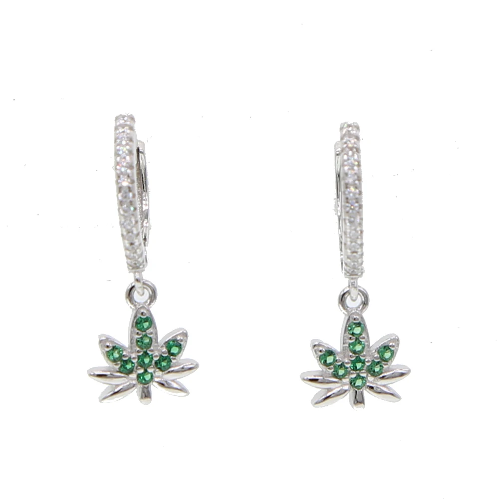 Серьги подвески с зелеными и красными Фианитами лето осень 2019|Серьги-подвески| |