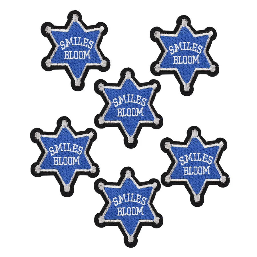 

10 шт. синий значок патчи для одежды Железная вышитая звезда форма аппликация Железо на патч Швейные аксессуары наклейки на одежду