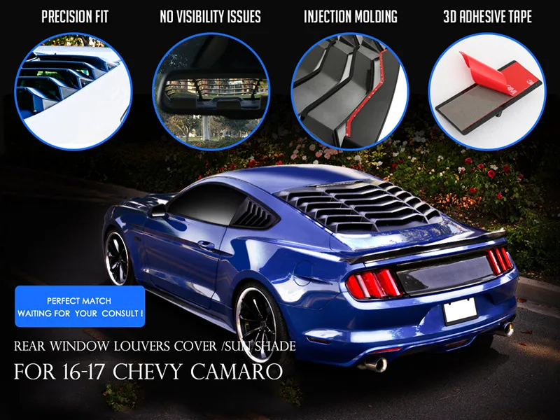 Крышка жалюзи для задних окон ABS/Солнцезащитная Chevy Camaro 2016-2019 | Автомобили и