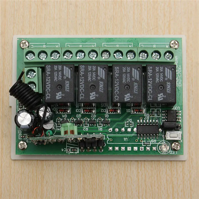 Высокая чувствительность DC 12V 4CH маленький канал RF беспроводной пульт