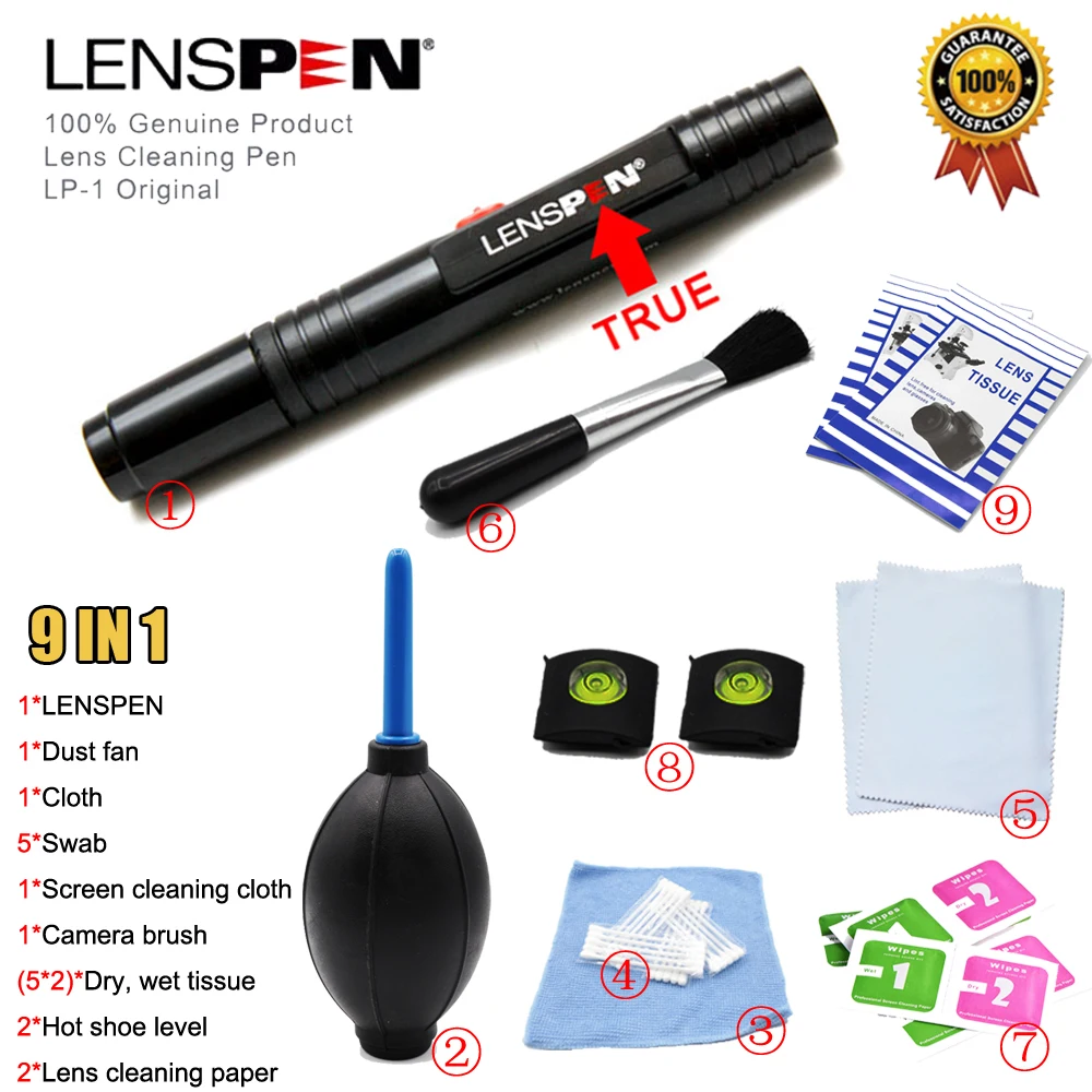 LENSPEN 9 в 1 комплект для чистки объектива воздуходувка сухая и - Цена: 673,92 руб.