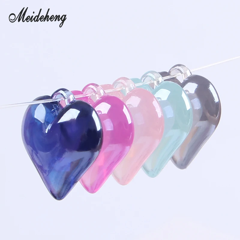 

Acrylic UV Jelly Heart Beads for Jewelry Making Earring Pendant Necklace Bracelet Ornament Accessory Handmade Material