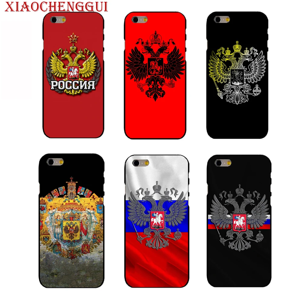 Жесткий чехол для телефона с изображением русского флага для iphone 4 4s 5 5s se 6 6s 6 6s plus 7 7plus 8 8plus x XR XS MAX чехол