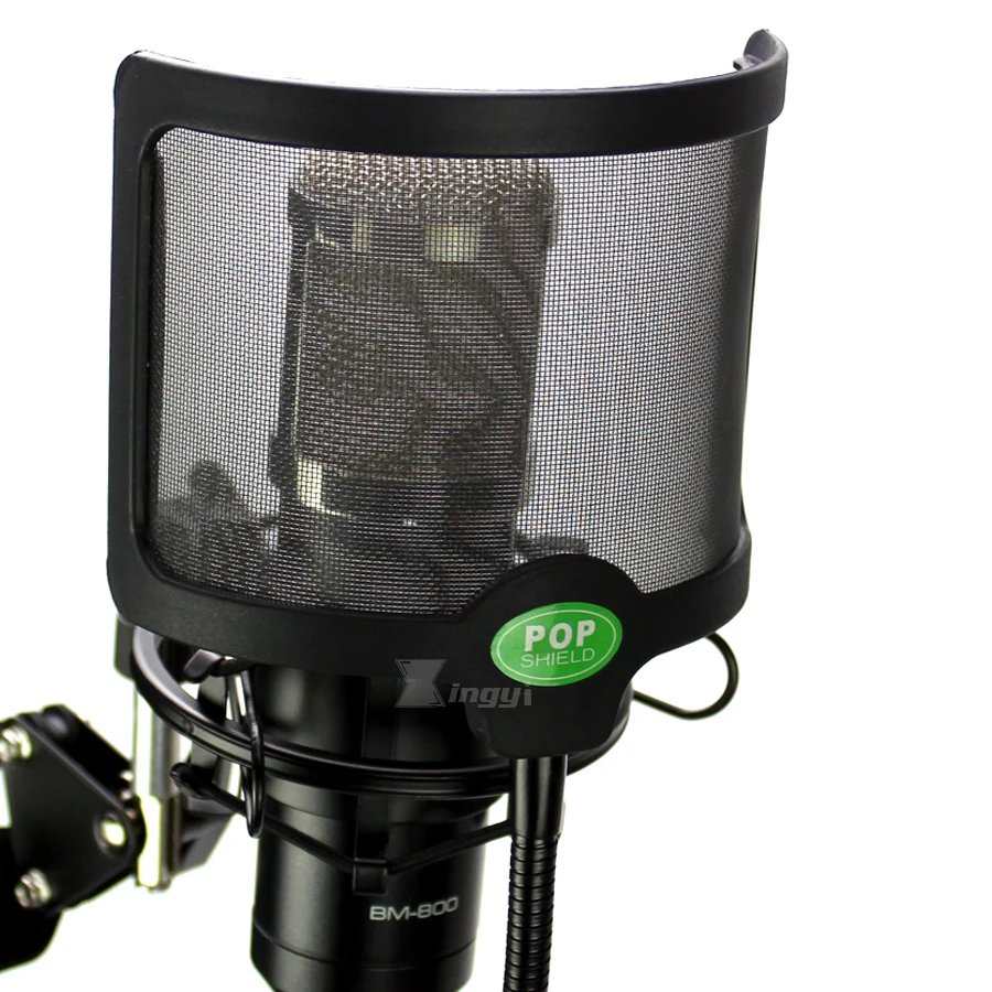 Universal Shock Mount Stand Mic Pop Filter Foam Recording Microphone Wind Screen Shield Clamp For BM800 BM700 Broadcast Studio