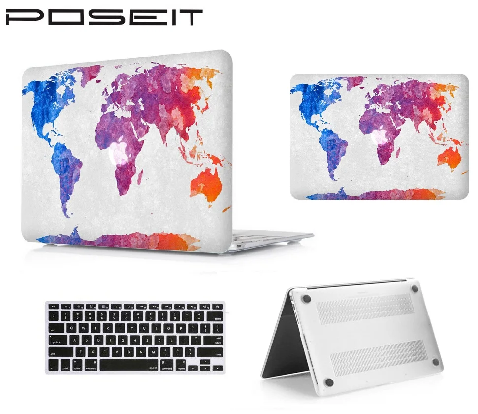 Новый жесткий чехол для ноутбука + с клавиатурой Apple MacBook Air 11 13 Pro Retina 15 дюймов
