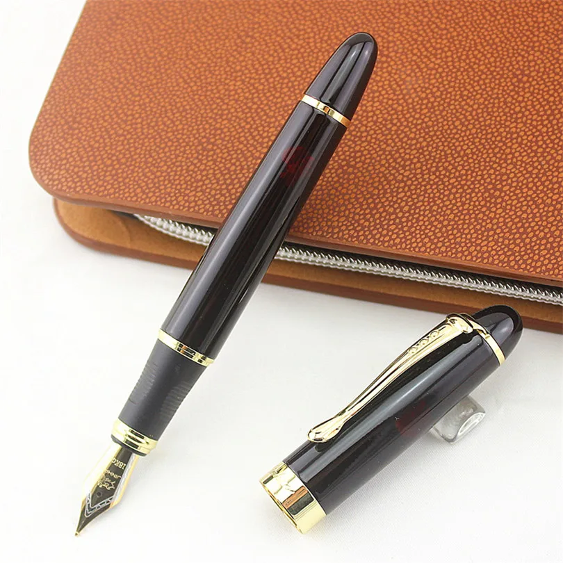 Jinhao X450 перьевая ручка 0,5 мм черный металлический держатель ручки с 5 шт. чернильный картридж Подарочная коробка офис