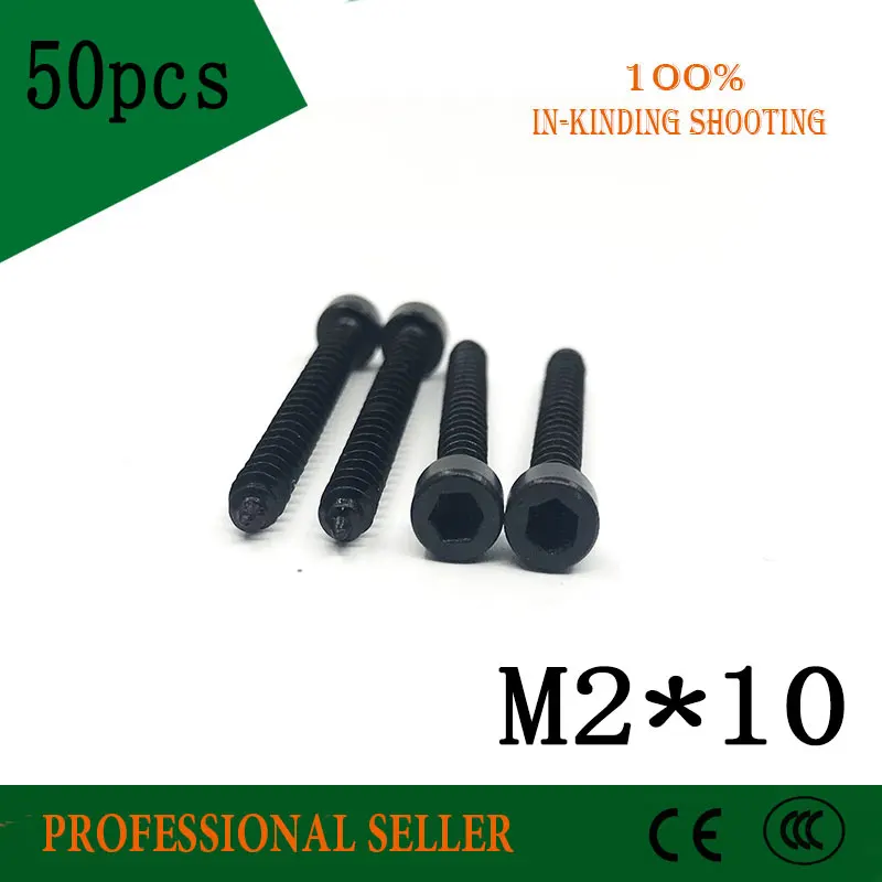 Винт саморез 50 шт./лот из углеродистой стали черного цвета M2 * 10 x 10|self tapping screw|tapping