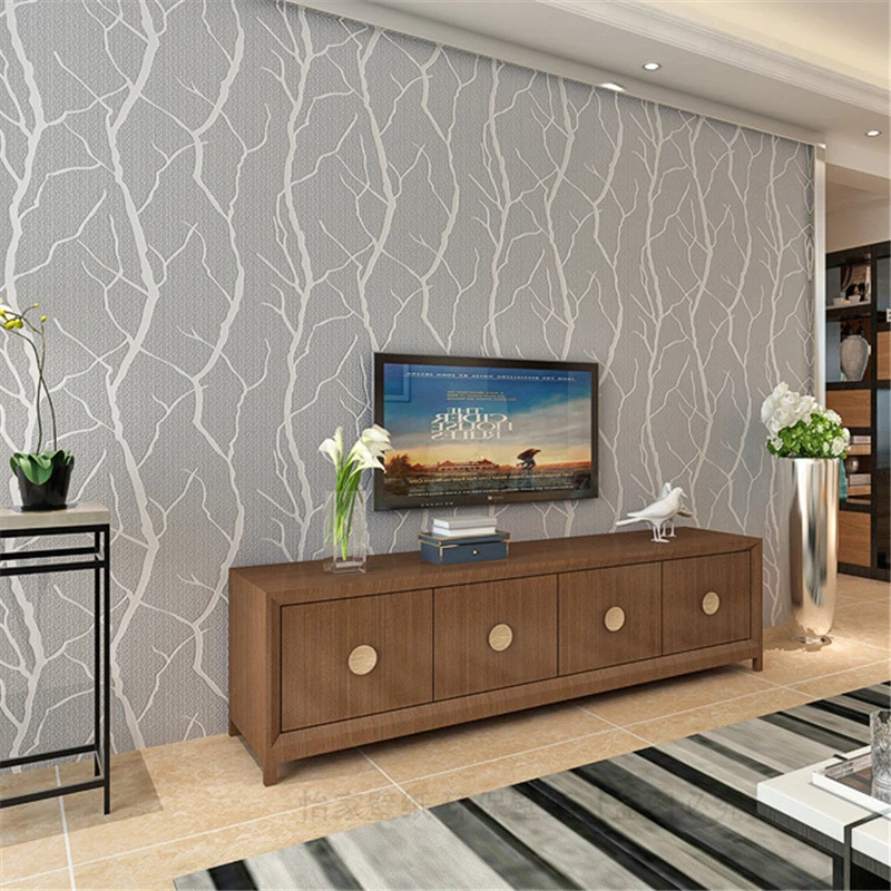 wellyu Modern minimalist thick 3D deerskin cashmere wallpaper living room bedroom sofa background papel de parede | Обустройство дома