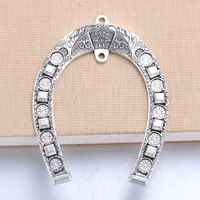 2pcs 80x65mm ancient horseshoe lucky necklace pendant jewelry accessory making retro style jewelry 0602