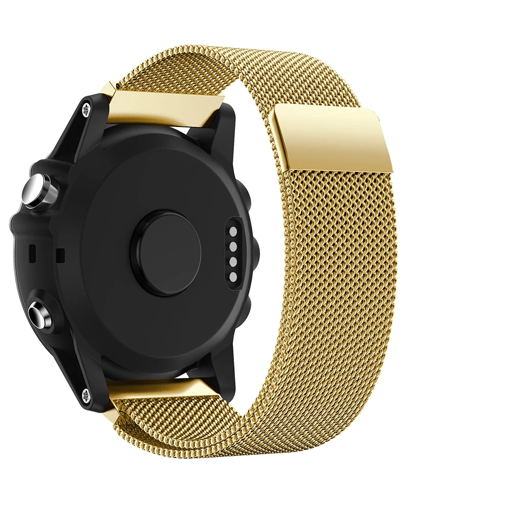 26 22 20 мм Quick Release Easy Fit миланские часы наручные ремешок для Garmin Fenix 5X5 5S 3 3HR S60 D2 Mk1 Смарт-часы для мужчин