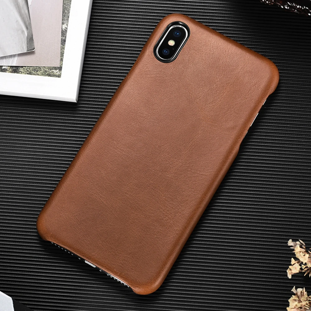 Оригинальный чехол icarer из натуральной кожи для iPhone XS MAX Винтажный задняя | Бамперы -32955457771