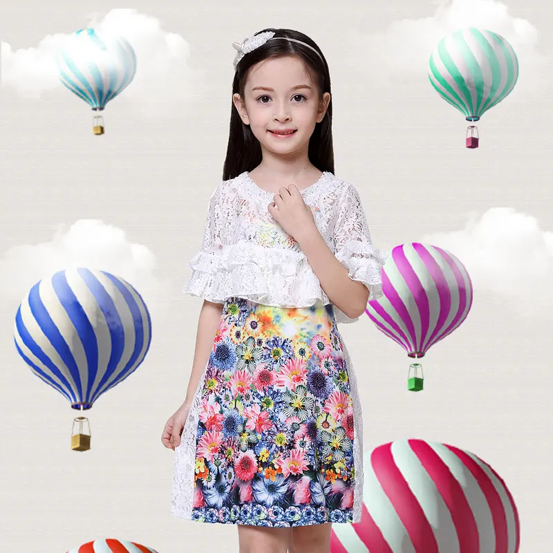 Кружевное платье для девочек детские праздничные платья костюм принцессы летнее