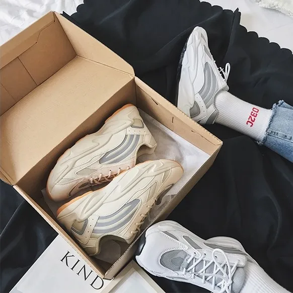 Мужские уличные кроссовки на толстой подошве мужские и женские трендовые легкие