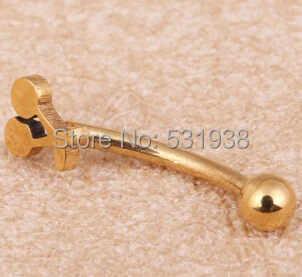 1 шт. модное позолоченное кольцо для пирсинга бровей 316L хирургическая сталь