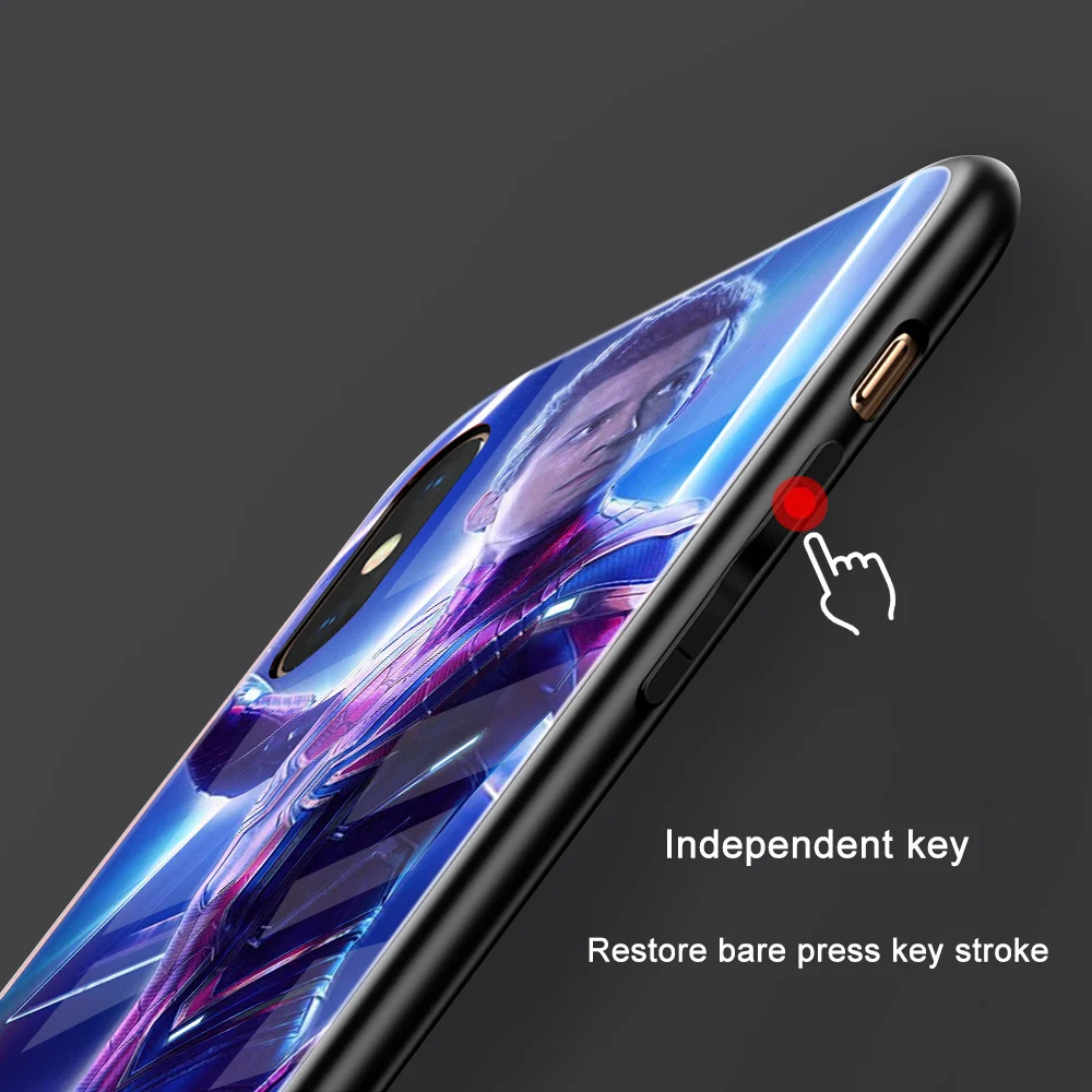 Ciciber Marvel Железный человек для iPhone 11 Pro Max X XR XS MAX 7 8 6 6S Plus стеклянные чехлы задняя крышка для samsung Galaxy S10e S10 S10