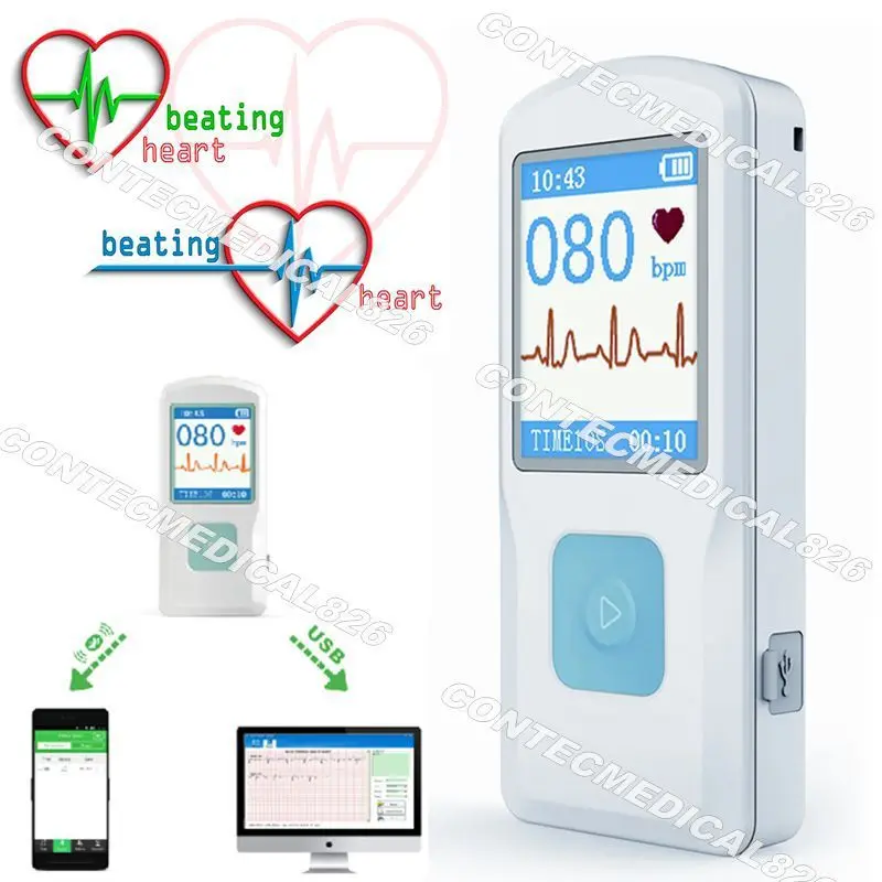 

NEW Color LCD ECG EKG MACHINE PM10, Bluetooth transmission, easy check