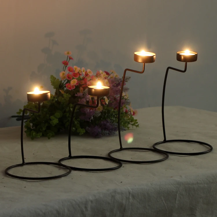 Простой Романтический ужин со свечами железный подсвечник украшения реквизит
