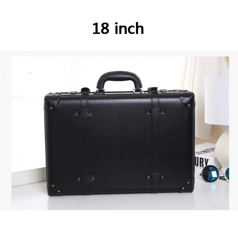 18 inch LeTrend ретро чемодан на колёсиках набор Спиннер для женщин пароль тележка 24 дюймов чемодан колеса 20 дюймов Винтаж кабина дорожная сумка багажник - Цвет: 18 inch